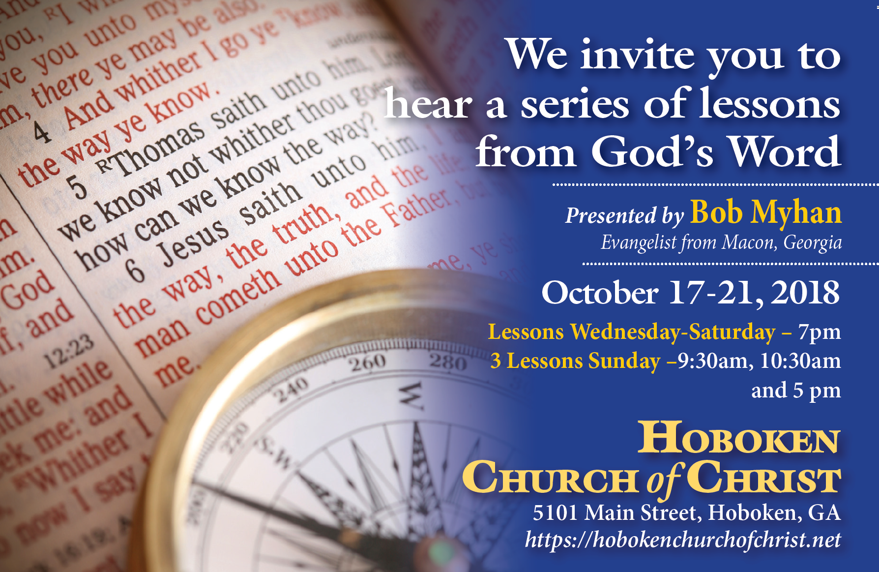 Gospel Meeting Flyer front img - Oct 2018