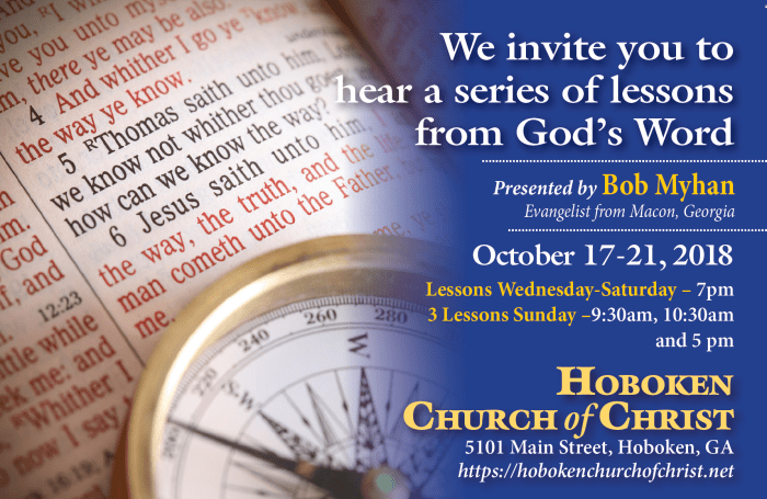 Gospel Meeting Flyer front img - Oct 2018